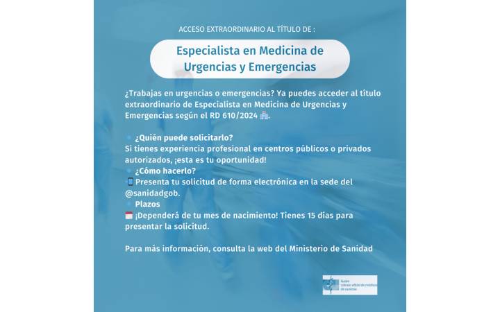 Acceso Extraordinario al Título de Especialista en Medicina de Urgencias y Emergencias